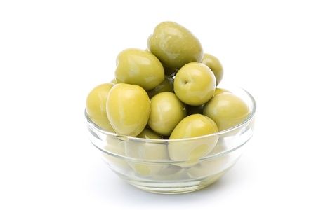 bowl full of olivesの写真素材
