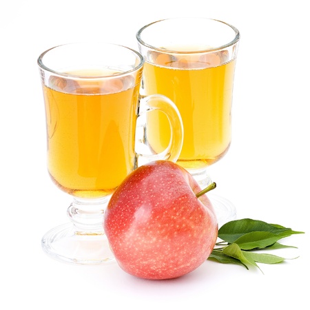 apple juice and fresh appleの写真素材