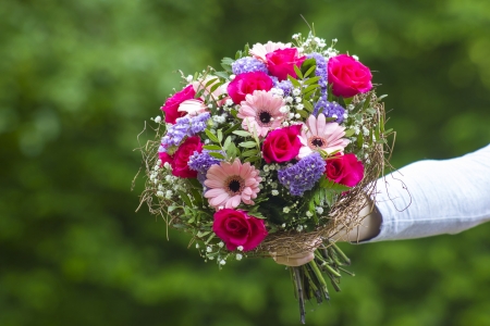 bouquet of colourful flowersの写真素材