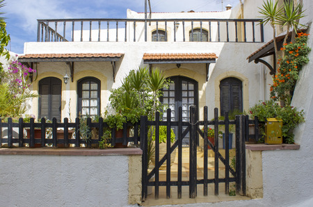 house with garden in Malia, Creteのeditorial素材