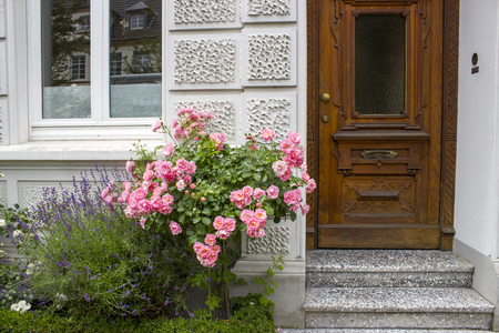 Old house in German small town, Geldern, North-Rhine Westphaliaの写真素材
