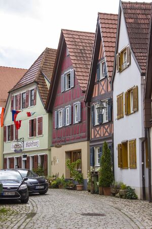 HASLACH, GERMANY - JULY 26 2017 The street with old half-timbered houses in Haslach, Black Forest, Baden-Wurttemberg, Germany, Europeのeditorial素材