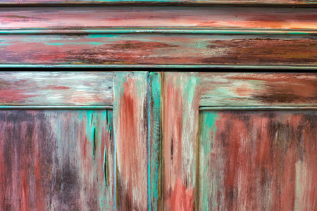 painted wood - abstract colorful backgroundの写真素材
