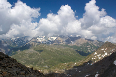 Landscape in Austrian Alps - High mountains of hight Tauern around Grossglockner. Austria.の写真素材