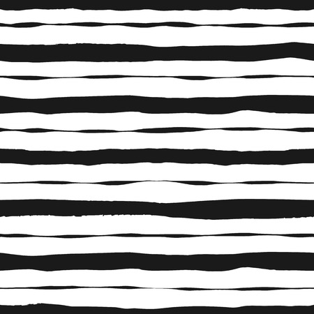 Grunge seamless pattern of black and white stripes, seamless background grunge monochrome stripes, hand drawn vector pattern for textile, wallpaper, web design, wrapping, fabric, paperのイラスト素材