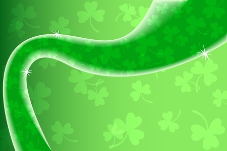 Wavy green clover leaves background with transparent clovers, perfect for St-Patrick's day or other Irish celebration.のイラスト素材