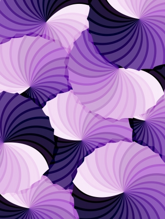 Beautiful abstract pattern made by rosette in gradient purple shades, with shadows to give depth, very graphic and dynamic background.のイラスト素材