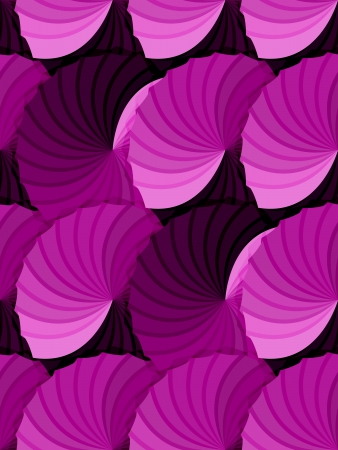 Beautiful seamless abstract pattern made by rosette in pink or purpke shades gradient with shadows to give depth, very graphic and dynamic wallpaper or fabric.のイラスト素材
