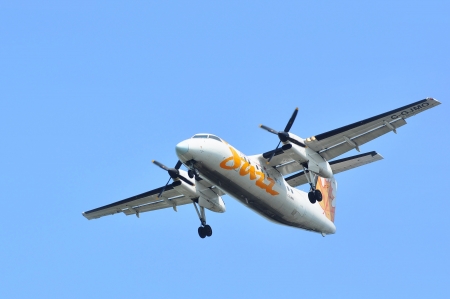 CANADA, QUEBEC, MONTREAL -  JUNE 24: Air Canada Jazz flight taking off at Montreal's  Pierre Elliott...