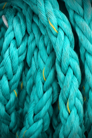 Close up of mooring rope or ship cable, great texture and details.の写真素材