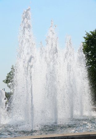 Water fountain with great details on waterの写真素材