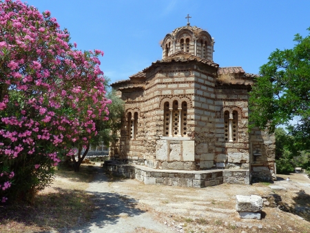 Small abandoned temple, Greek orthodox ruinの写真素材