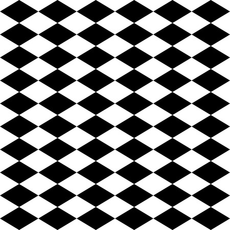 Seamless harlequin or argyle pattern made of black diamonds over white のイラスト素材