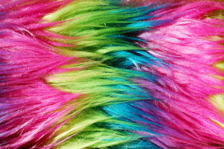Colorful nylon fiber or faux fur background