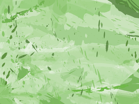 Grungy green ink background with paint splatters and spotsのイラスト素材