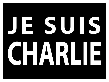 JE SUIS CHARLIE text over black, movement against terrorismのイラスト素材
