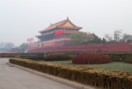 This is Tiananmen Square in in winter morning  Gate of Heavenly Succession のeditorial素材