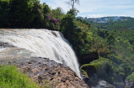 Elephant Waterfall. Dalat. Vietnam. It is more than 30m high, about 15m wideの写真素材