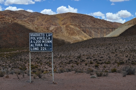Train to the Clouds  Tren de las Nubes   Salta Province  Argentina  The railway connects Argentina with Chile in the Andes mountain range, over 4,220 metres above mean sea level, the third highest railway in the world の写真素材