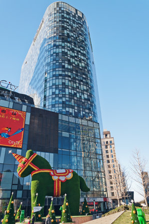 BEIJING, CHINA - DEC 5   Raffles City Beijing on Dec 5, 2013  Shopping mall has 29,716 sq  meters of shopping spaceのeditorial素材