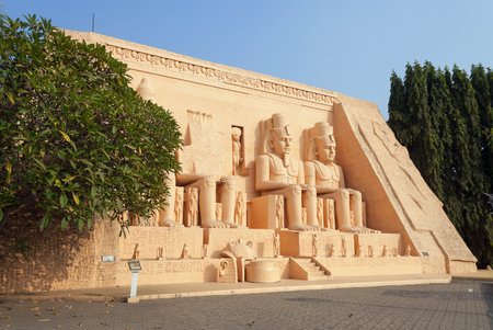 PATTAYA, THAILAND - JAN 04, 2014: - Abu Simbel  in Mini Siam Park. Mini Siam is a famous miniature...
