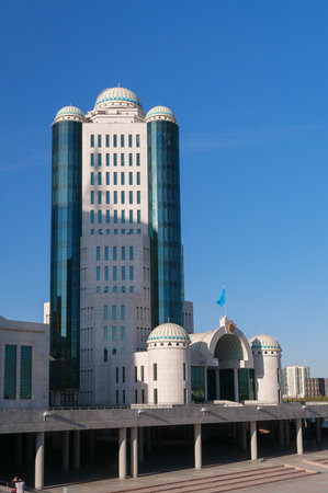 ASTANA, KAZAKHSTAN - MAY 9, 2014: Houses of Parliament of the Republic of Kazakhstanのeditorial素材