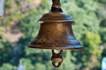 Bell in Tera Manzil Temple, Rishikesh. Indiaの写真素材