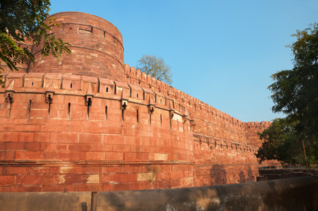 Red Agra Fort. Agra, Uttar Pradesh, Indiaのeditorial素材