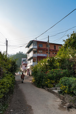 Munnar, Kerala,  India - Jan 5, 2015: Guest houses in Munnar. Munnar is a beautiful hill station,...