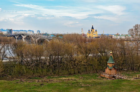 Chapel in Honor of St. Alexis the Metropolitan of Moscow and Wonderworker in Nizhny Novgorod. Russiaのeditorial素材