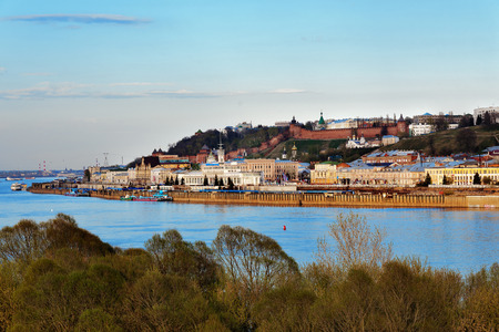 View of Lower Volga embankment  in Nizhny Novgorod. Russiaの写真素材