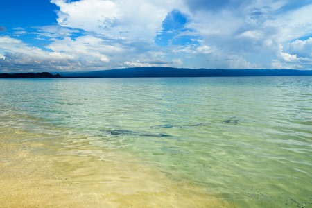 Siuri Beach at Poso lake. Central Sulawesi. Indonesiaの写真素材