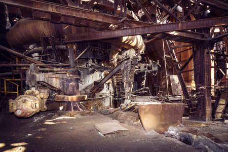 Old blast furnace workshop on Mining and metallurgical plant