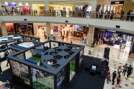 Kuala Lumpur, Malaysia -January 7, 2016: Interior of Suria KLCC shopping mall. It is six level shopping mall near Petronas Twin Towersのeditorial素材