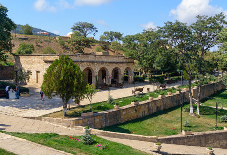 Derbent, Russia - September 08, 2016: Gauptvahta military prison in Naryn-Kala fortress. Republic of Dagestan. Derbent is one of the most ancient cities of not only Caucasus but also whole Russia.のeditorial素材