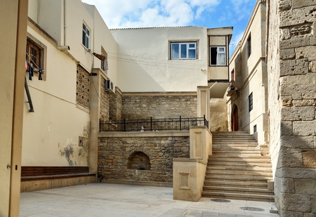 Street in Old city, Icheri Sheher is the historical core of Baku. Azerbaijan. World Heritage Site by UNESCOの写真素材