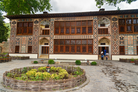 Sheki, Azerbaijan - September 13, 2016: Palace of Sheki Khans. It was a summer residence of Shaki Khans. It was built in 18th centuryのeditorial素材