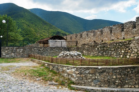 Sheki fortress. It dates to the 15th century. Sheki, Azerbaijanの写真素材