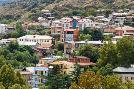 View of Old city in Tbilisi, Georgiaの写真素材