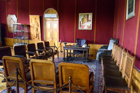 Gori, Georgia - September 28, 2016: Museum of Joseph Stalin in Gori. In the town where Stalin was born. Stalin personal things and study where he worked in sixth hallのeditorial素材