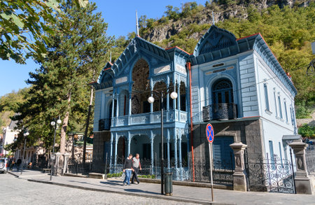 Borjomi, Georgia - October 02, 2016: House of Mirza-Riza-Khan. Architectural monument of the late XIX centuryのeditorial素材