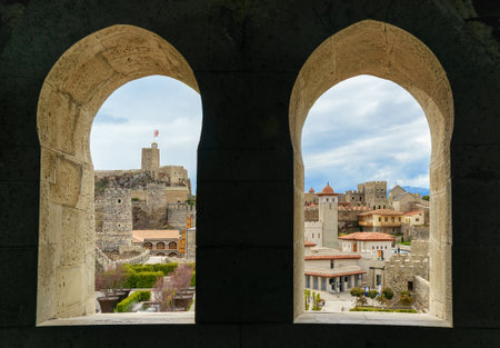 View through the window on Rabati Castle complex in Akhaltsikhe, Georgiaのeditorial素材