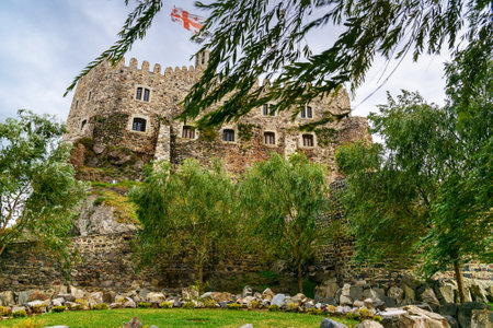 Akhaltsikhe, Georgia - September 29, 2016: Citadel in Rabati Castle complex. Built in the 9th centuryのeditorial素材