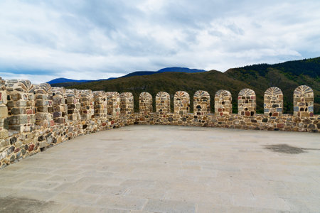 Akhaltsikhe, Georgia - September 29, 2016: On the tower of Citadel in Rabati Castle complex. Built in the 9th centuryのeditorial素材