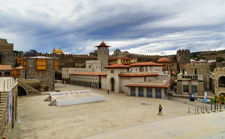 Akhaltsikhe, Georgia - September 29, 2016: View of Rabati Castle complex. Built in the 9th century