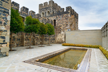 Akhaltsikhe, Georgia - September 29, 2016: Pool in the yard of Rabati Castle complex. Built in the...