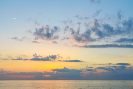 Sea beach sunrise in Cirali Olympos beach. Antalya Province. Turkeyの写真素材