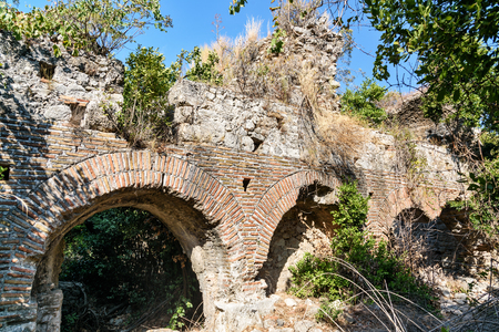 Bath of Vespasianus. Ruins of ancient city Olympos in Lycia. Antalya Province. Turkeyの写真素材