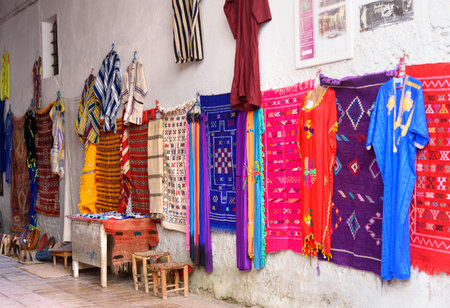 Essaouira, Morocco - January 01, 2017: Street market in the medina of Essaouiraのeditorial素材