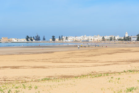 Essaouira, Morocco - December 31, 2016: View on the port and the beachのeditorial素材